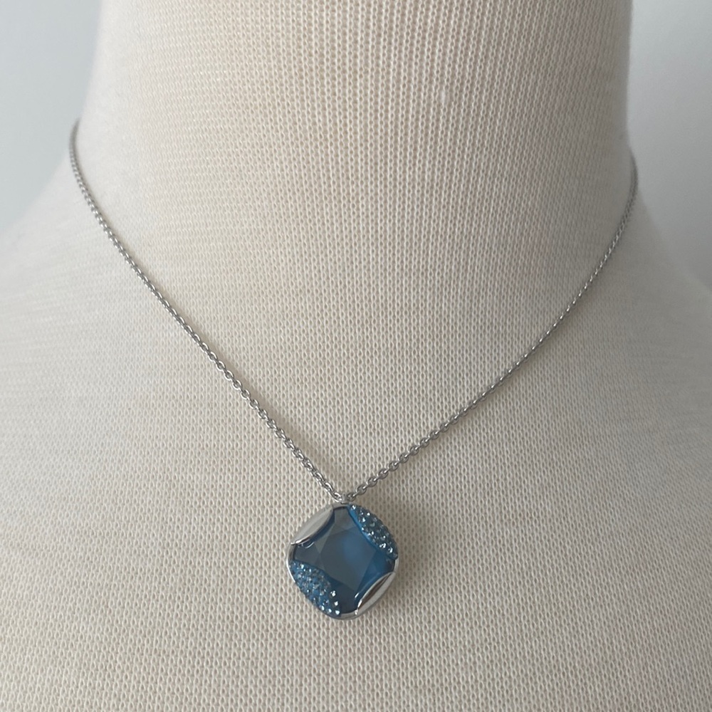 Swarovski Heap Pendant Crystal Blue Necklace